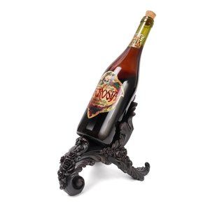 DISCONTINUED!!! Alchemy Gothic Black Antique Style Wine Bottle Display